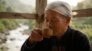 Thưởng thức rượu men lá